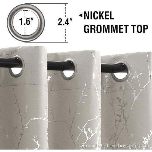 Tirai Sekatan Grommet Terisolasi Foil Bercetak